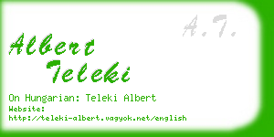 albert teleki business card